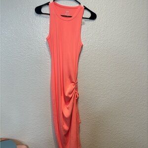 Aerie Asymmetrical Coral Dress